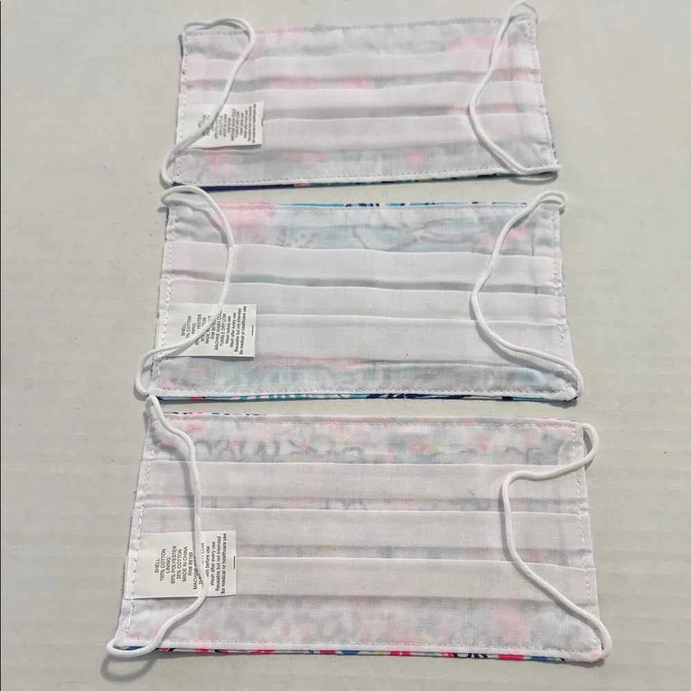 Lilly Pulitzer Floral & Abstract Patterned Face Masks (3) Mask